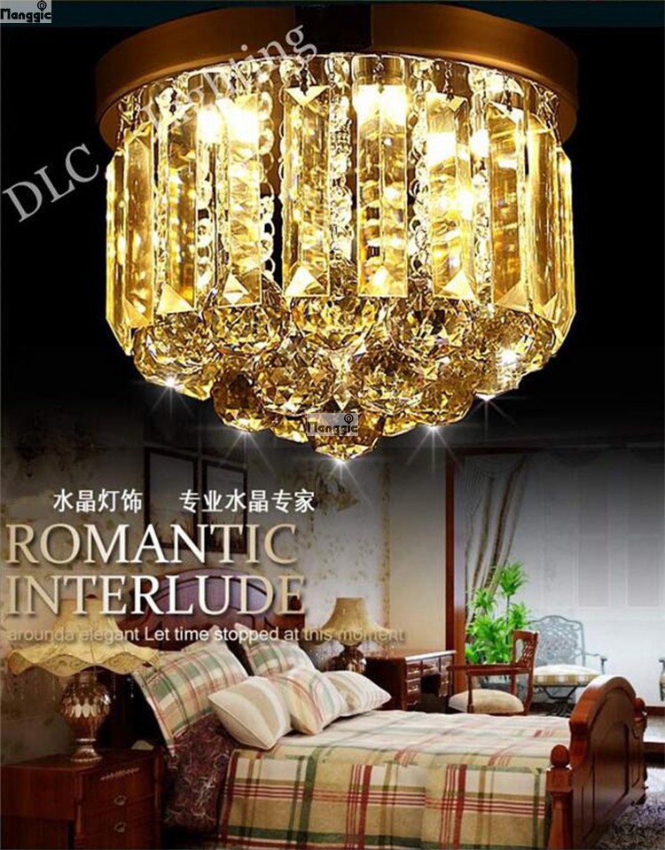 name brand dia15*17cm modern simple crystal ceiling chandelier lights