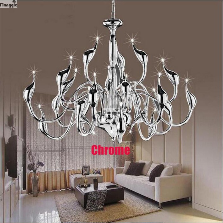 new arrival modern chandelier large white swan chandelier lamp black light fixture pendant chandelier light