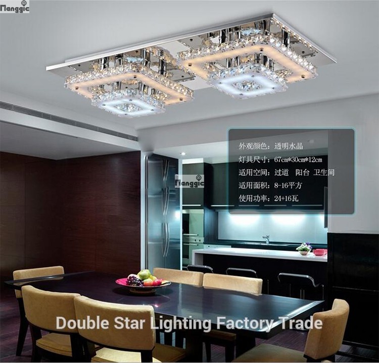 new arrival modern luxury remote control led crystal ceiling chandeliers lights / lamps / lighting fixtures (model:cz025/2)