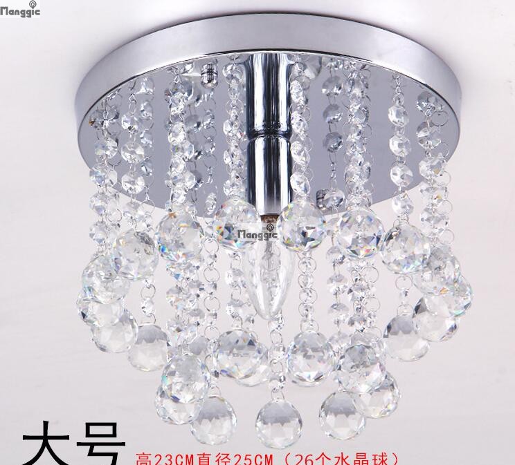 new crystal chandelier lighting fixture crystal lustre lamp for aisle stair hallway corridor porch light d15cm / d12cm ship