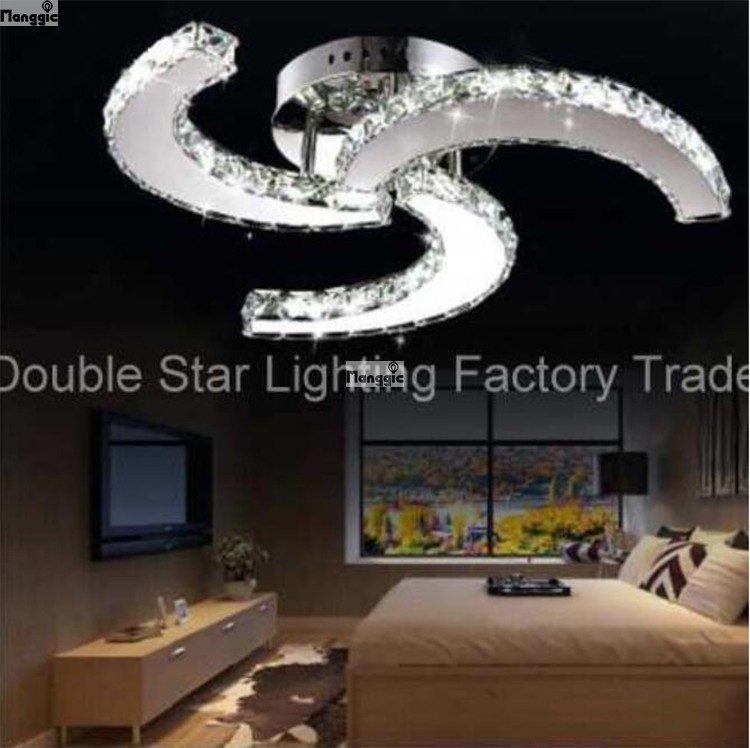 new led modern lustre led crystal ceiling fan lights for living room bed room study room home decorative lighting lamps