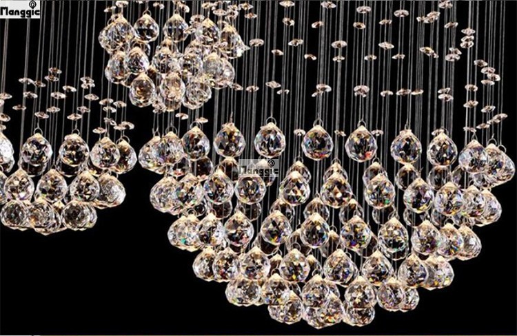 new modern k9 crystal chandelier large el chandelier led crystal staircase light lustre crystal ball design guarantee