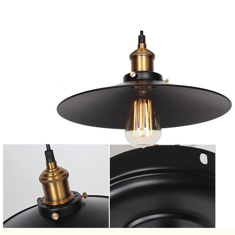 painted iron retro vintage pendant light countryside edison bulb 110-240v dia: 22cm retro pendant lamp e27 vintage