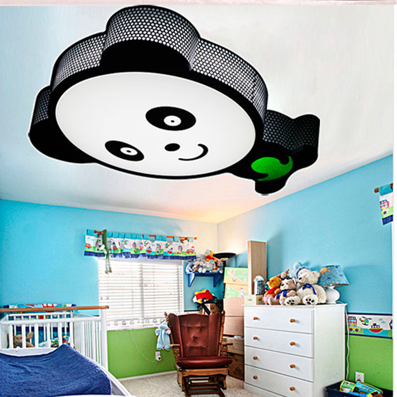 panda creative cartoon children lamps bedroom den led ceiling child lighting