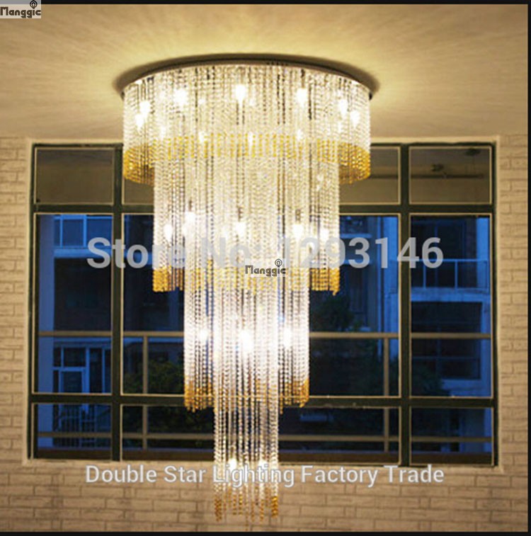 promotion s k9 crystal modern luxury chandeliers home decoration , contemporary style crystal pendant lamp dia600*h1500mm