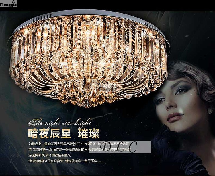 promotion s new luxury cristal modern led chandelier light for living/dinning room /bedroom dia650*h300mm