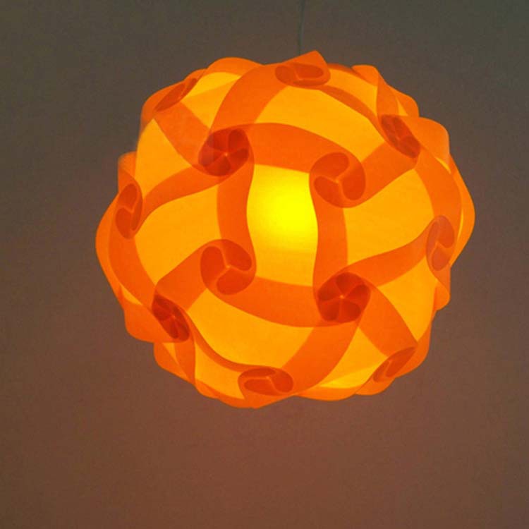 red 25cm/30cm/40cm modern diy elements iq jigsaw puzzle ze ceiling chandelier pendant lamp flower ball light lighting 110-240v