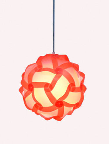 red 25cm/30cm/40cm modern diy elements iq jigsaw puzzle ze ceiling chandelier pendant lamp flower ball light lighting 110-240v