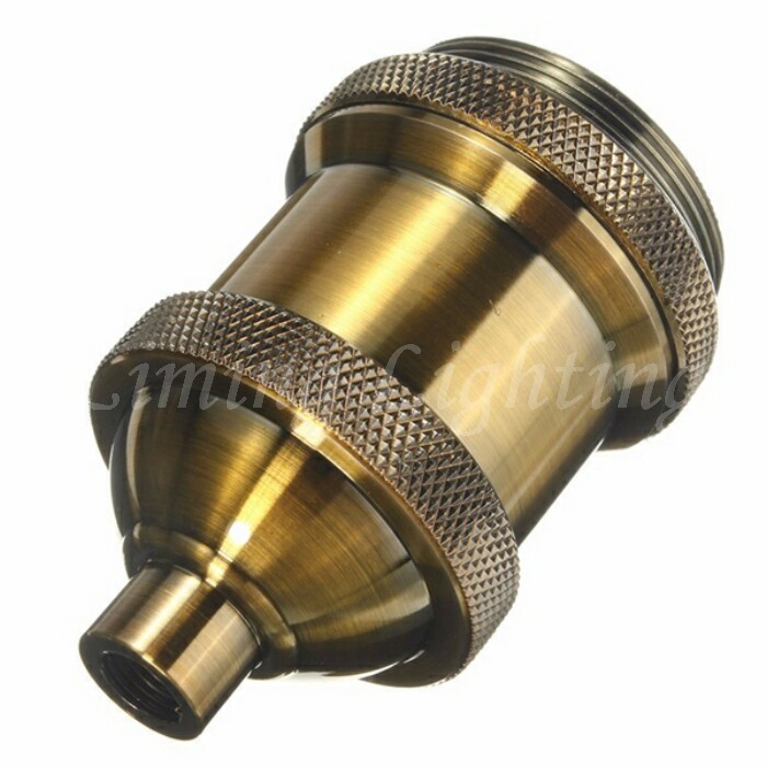 retro light vintage aluminium lamp screw thread supplies antique keyless pendant e26/e27 bulbs bases