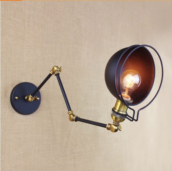 rh industrial loft style adjustable long arm vintage wall lamp edison wall sconce arandela de parede wandlamp