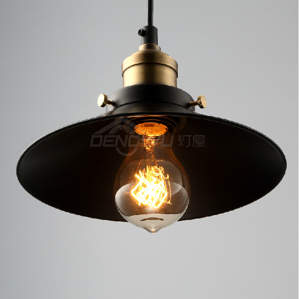 rh loft vintage copper base edison led bulb iron shade ceiling hanging industrial pendant lamp light lighting e27/e26 110v/220v