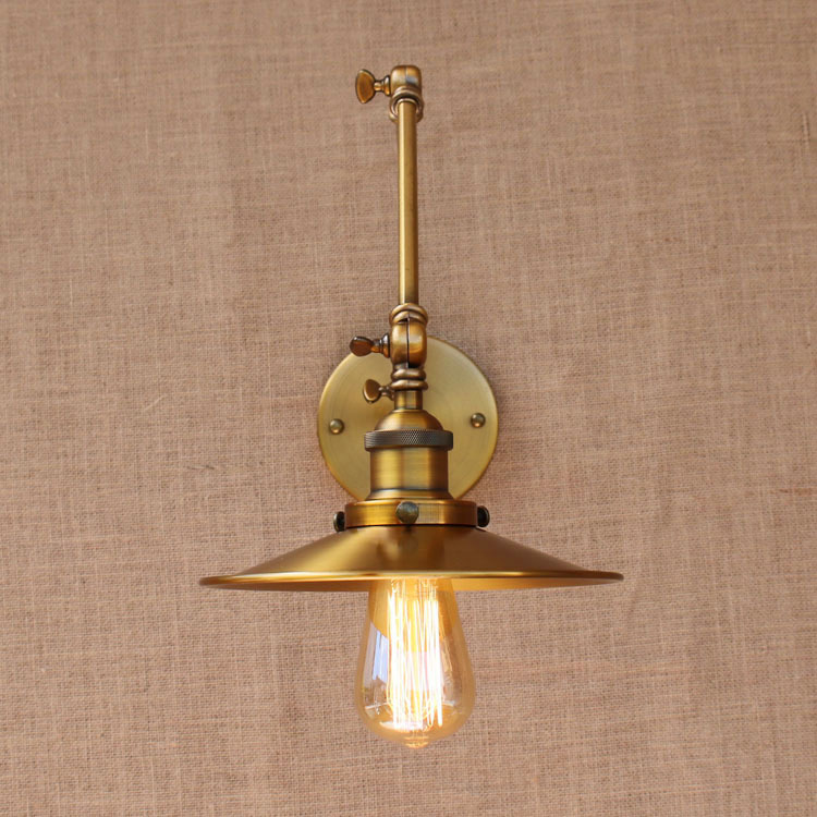 rh rustic brass loft style industrial wall lamp vintage adjustable long swing arm light fixtures wall sconces arandela lighting