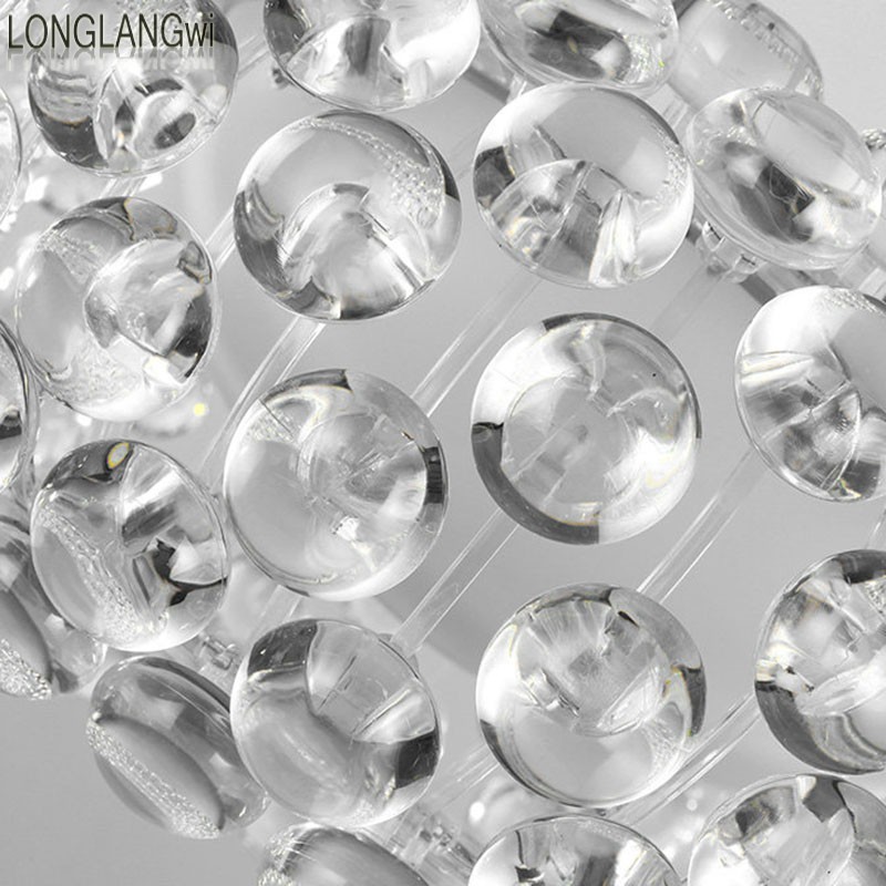 round modern crystal pendant lights bedroom lamp beads crystal ball light continental lighting