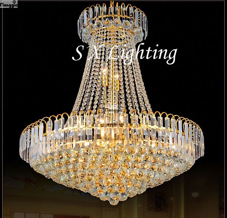 royal empire golden crystal chandelier light crystal ceiling pendant lights ceiling lamp