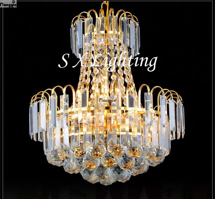 royal empire golden crystal chandelier light crystal ceiling pendant lights ceiling lamp