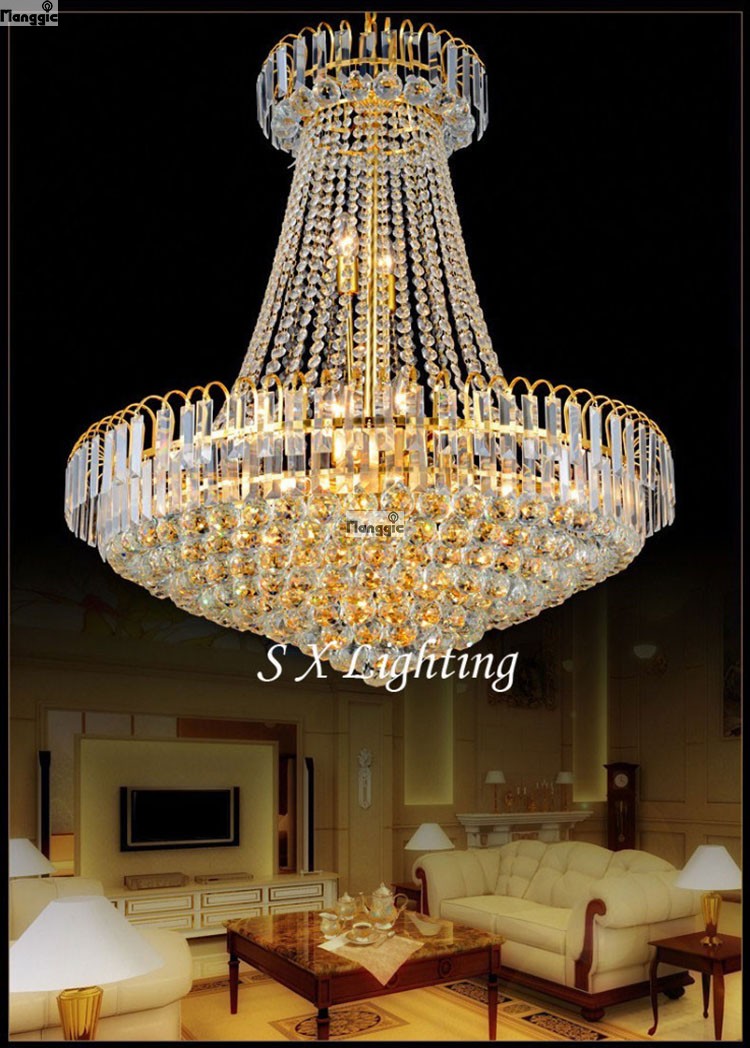 royal empire golden crystal chandelier light crystal ceiling pendant lights ceiling lamp