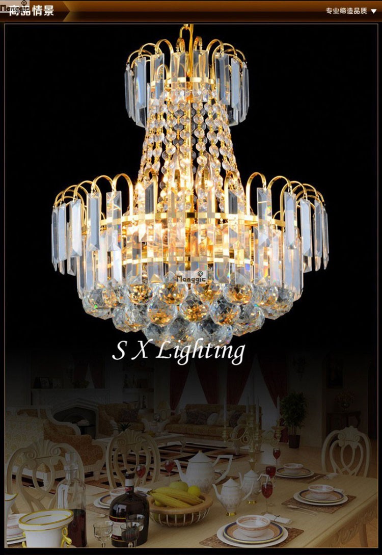 royal empire golden crystal chandelier light crystal ceiling pendant lights ceiling lamp