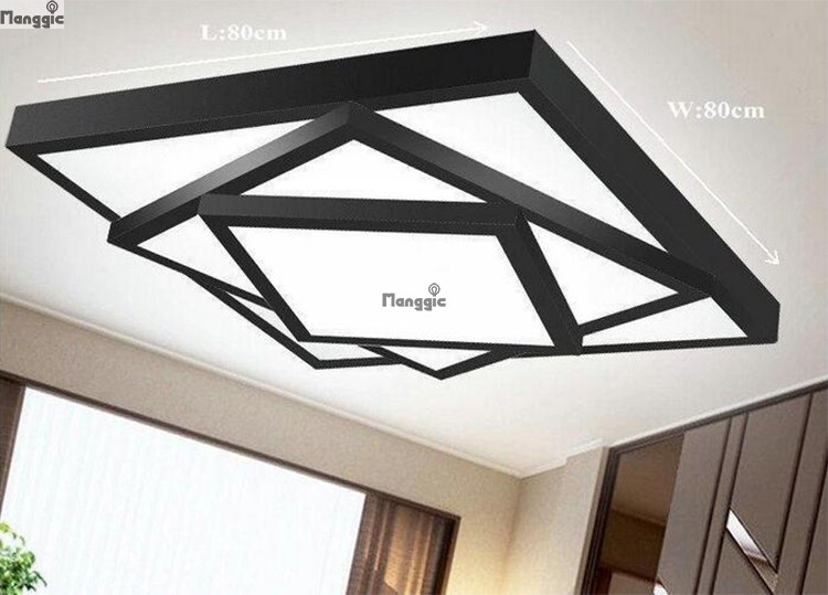 square modern simple led living room ceiling lights