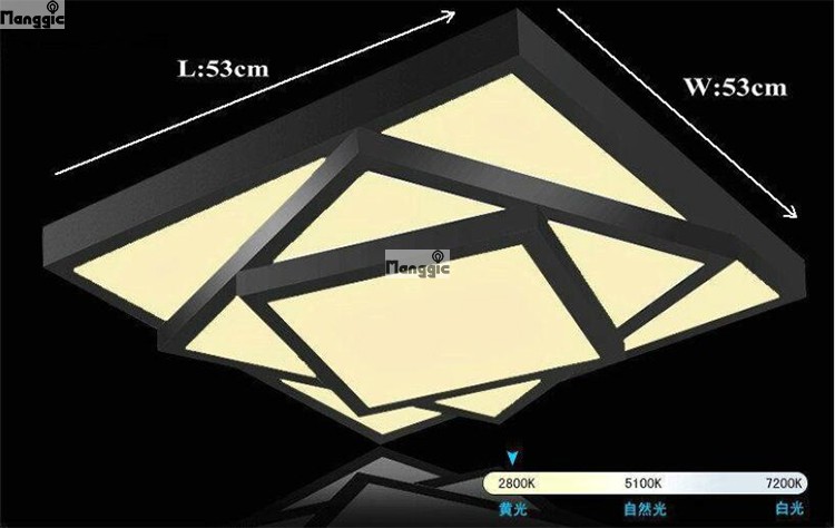 square modern simple led living room ceiling lights