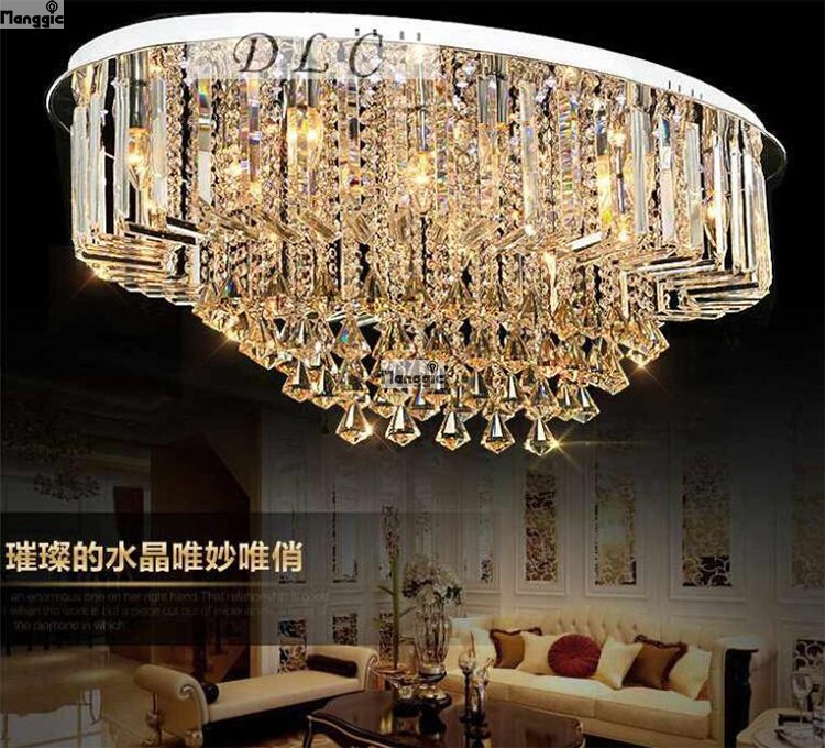 top s special price guaranteed large modern brief crystal chandelier ceiling , crystal lighting for living room hall