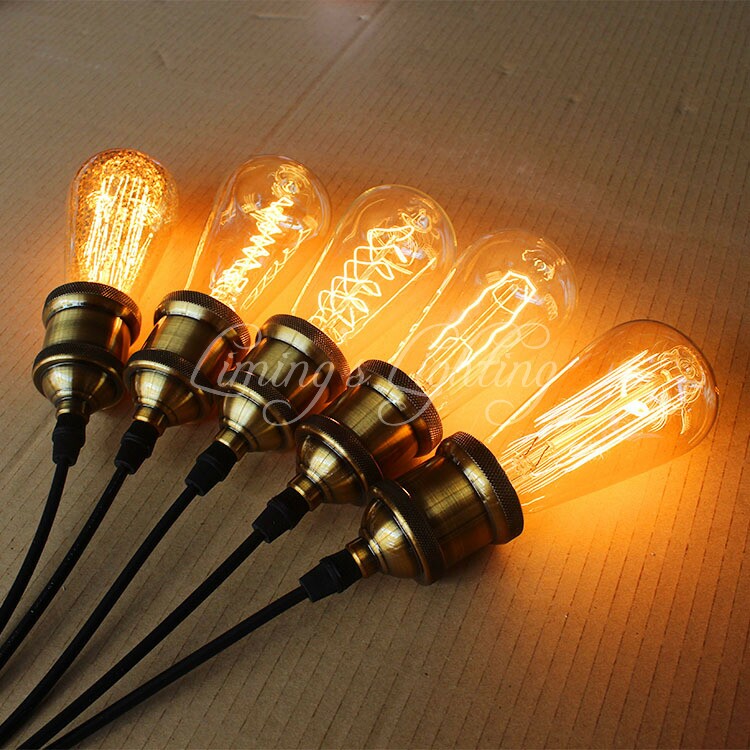 vintage edison bulbs e27 incandescent bulbs st64 filament bulb squirrel-cage carbon bulb retro edison light for pendant lamp